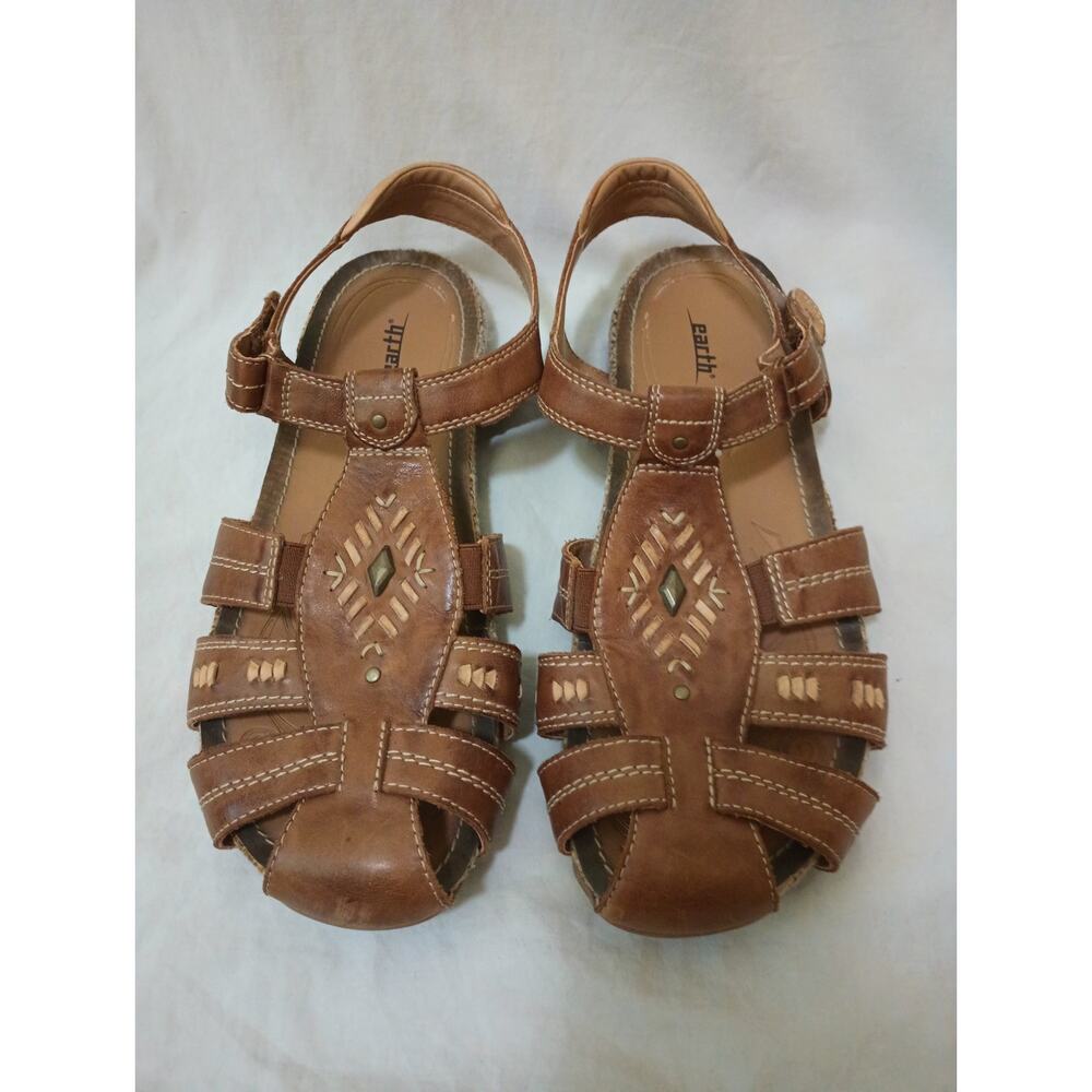 Earth Ramie Fisherman Sandals 12 Tan